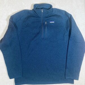 Patagonia Better Sweater 1/4 Zip Blue Mens Size M Pullover Fleece